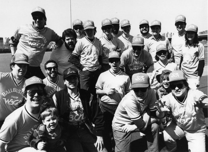 WBCN FM Radio Baseball Team vs. Huey Lewis and the News • 1986