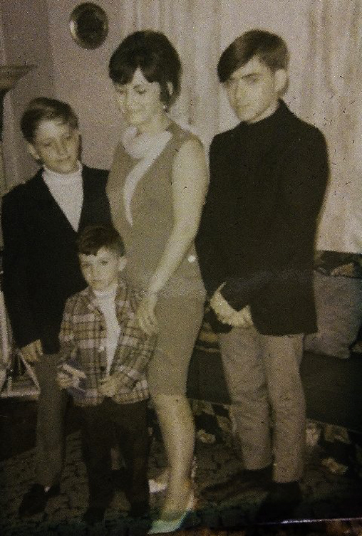 Billy on left with Mom and brothers Jack and Joe • 1964